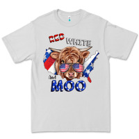 Dove Grey Red White And Moo Cow Premium Tee - RanaPortraitStore