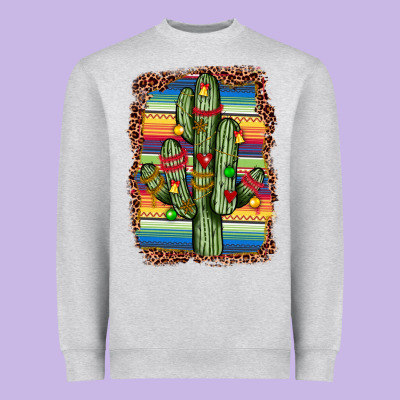 Christmas Cactus Heavyweight Sweatshirt Designed By Jahusdesignshop