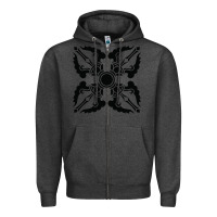 Charcoal Heather trippy psychedelic rave sacred geometry Zipper Hoodie - DesigneFamous