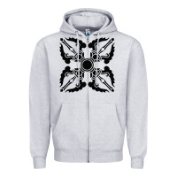 Heather Grey trippy psychedelic rave sacred geometry Zipper Hoodie - DesigneFamous