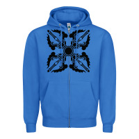 True Royal trippy psychedelic rave sacred geometry Zipper Hoodie - DesigneFamous