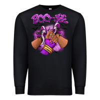 Black Boo-jee Halloween afro sneakers Premium Sweatshirt - RanaPortraitStore