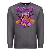 Charcoal Heather Boo-jee Halloween afro sneakers Premium Sweatshirt - RanaPortraitStore