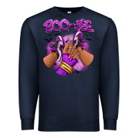 Navy Boo-jee Halloween afro sneakers Premium Sweatshirt - RanaPortraitStore