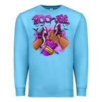 Ocean Blue Boo-jee Halloween afro sneakers Premium Sweatshirt - RanaPortraitStore