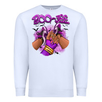 White Boo-jee Halloween afro sneakers Premium Sweatshirt - RanaPortraitStore