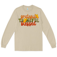 Mushroom Fall Grateful Thankful Blessed Long Sleeve Tee - LillyAllenDesigns
