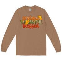 Toasted Coconut Fall Grateful Thankful Blessed Long Sleeve Tee - LillyAllenDesigns