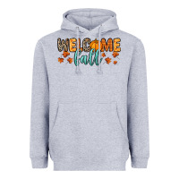 Heather Grey Welcome Fall Heavyweight Hoodie - RanaPortraitStore