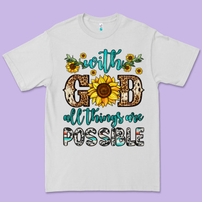 With God All Things Are Possible Premium Tee Designed By Oliviacreatesart