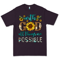 Plum with god all things are possible Premium Tee - OliviaCreatesArt