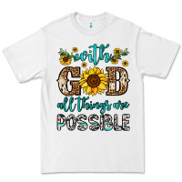 White with god all things are possible Premium Tee - OliviaCreatesArt