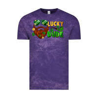 Cloud Purple lucky dude saint patrick's bearded man Vintage Tee - FaDigitalArtStudio