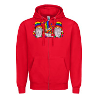 Red pride gnome Zipper Hoodie - JahusDesignShop