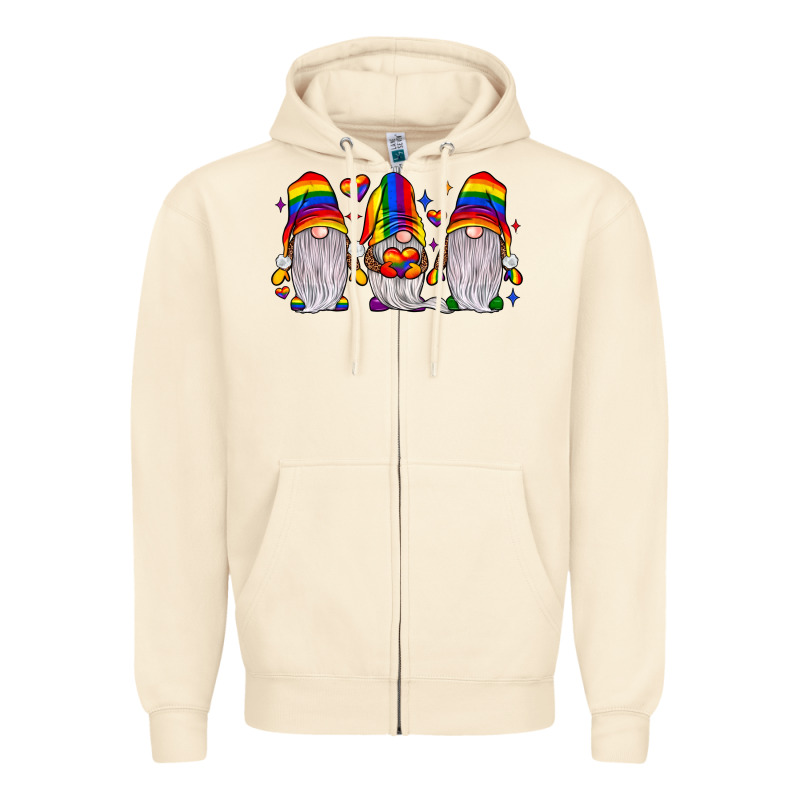 Pride Gnome Zipper Hoodie by JahusDesignShop | Teevron