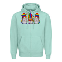 Seafoam pride gnome Zipper Hoodie - JahusDesignShop