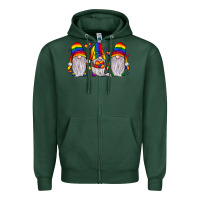Sports Green pride gnome Zipper Hoodie - JahusDesignShop
