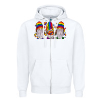 White pride gnome Zipper Hoodie - JahusDesignShop