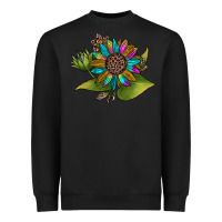 Black western sunflower Heavyweight Sweatshirt - JahusDesignShop