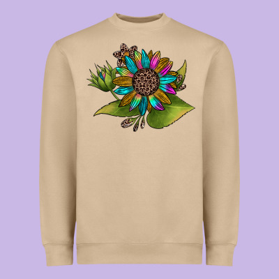 Western Sunflower Heavyweight Sweatshirt Designed By Jahusdesignshop