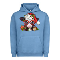 Pigment Pebble Blue Christmas baby cow Urban Hoodie - Jasminsmagicworld