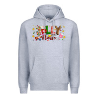 Heather Grey Christmas jolly nurse Premium Hoodie - Artiststas