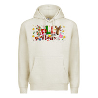 Oatmeal Heather Christmas jolly nurse Premium Hoodie - Artiststas