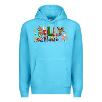 Ocean Blue Christmas jolly nurse Premium Hoodie - Artiststas