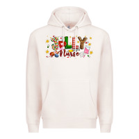 Pale Pink Christmas jolly nurse Premium Hoodie - Artiststas