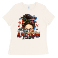 Bone american babe messy bun Ladies Tee - FaDigitalArtStudio