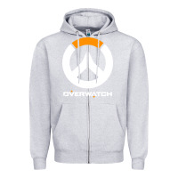 Heather Grey time overwatch gas Zipper Hoodie - DesigneFamous