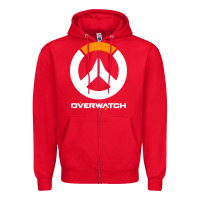 Red time overwatch gas Zipper Hoodie - DesigneFamous