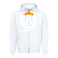 White time overwatch gas Zipper Hoodie - DesigneFamous