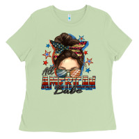 Matcha american babe messy bun Ladies Tee - FaDigitalArtStudio