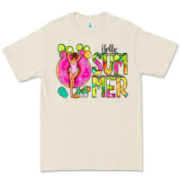 Bone Hello Summer Donut Girl Premium Tee - CowCowDesign