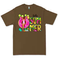 Cacao Hello Summer Donut Girl Premium Tee - CowCowDesign