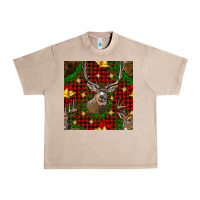 Christmas Deer And Bell Seamless Pattern Urban Heavy Tee | Teevron