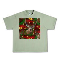 Oil Green christmas deer and bell seamless pattern Urban Heavy Tee - BundleAndBundleShop