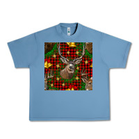 Pebble Blue christmas deer and bell seamless pattern Urban Heavy Tee - BundleAndBundleShop