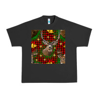 Pigment Black christmas deer and bell seamless pattern Urban Heavy Tee - BundleAndBundleShop