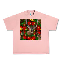 Salmon christmas deer and bell seamless pattern Urban Heavy Tee - BundleAndBundleShop