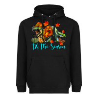 Black T- Rex Tis The Season Heavyweight Hoodie - RanaPortraitStore