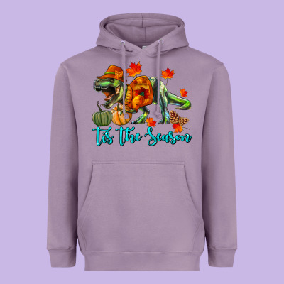 T- Rex Tis The Season Heavyweight Hoodie Designed By Ranaportraitstore