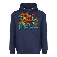 Navy T- Rex Tis The Season Heavyweight Hoodie - RanaPortraitStore