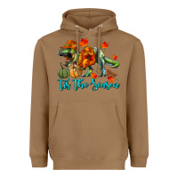 Toasted Coconut T- Rex Tis The Season Heavyweight Hoodie - RanaPortraitStore