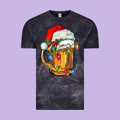 Christmas Beer Vintage Tee Designed By Fadigitalartstudio