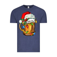 Vintage Denim christmas beer Vintage Tee - FaDigitalArtStudio