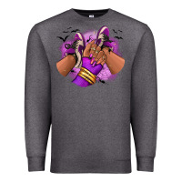 Charcoal Heather Halloween afro sneakers Premium Sweatshirt - RanaPortraitStore