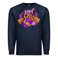 Navy Halloween afro sneakers Premium Sweatshirt - RanaPortraitStore
