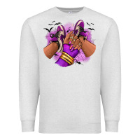 Oatmeal Heather Halloween afro sneakers Premium Sweatshirt - RanaPortraitStore